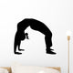 Yoga Wheel Woman Silhouette Wall Decal