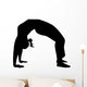Yoga Wheel Woman Silhouette Wall Decal