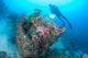 Diver Explores Wreck Us Wall Decal Design 1