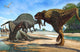 Spinosaurus Blocks Path Carcharodontosaurus Wall Decal