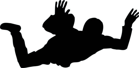 Sky Diving Silhouette Wall Decal