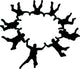 Sky Diving Silhouette Wall Decal