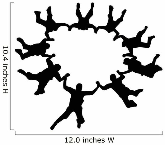 Sky Diving Silhouette Wall Decal