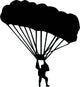 Sky Diving Silhouette Wall Decal
