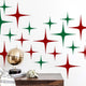 Holiday Themed Starburst Wallpaper Sticker Set