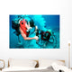 Divers Work to Repair Wall Decal