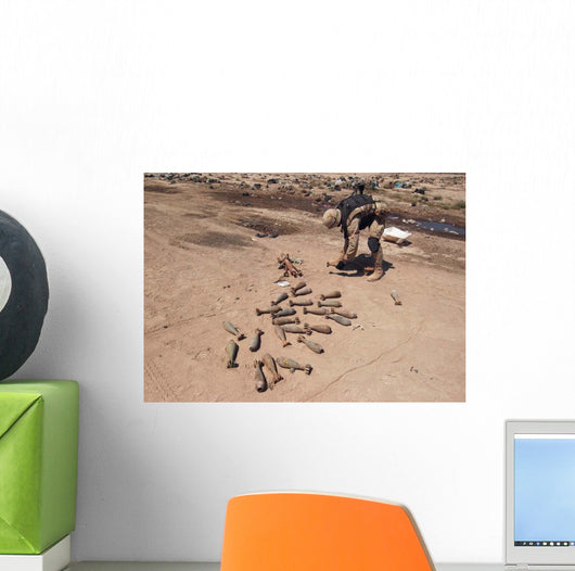 Soldier Moves 82mm Mortars Wall Decal