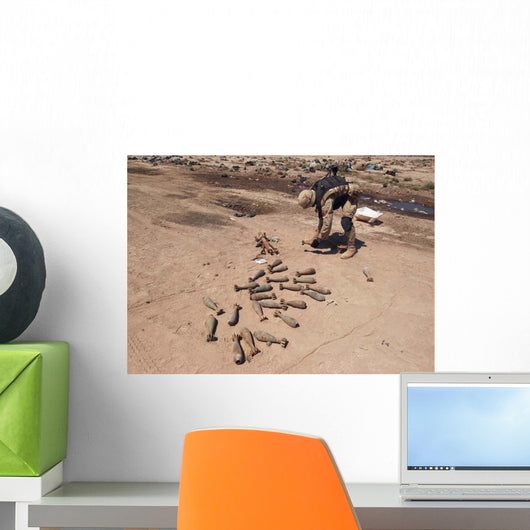 Soldier Moves 82mm Mortars Wall Decal