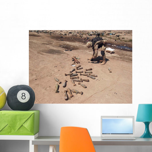 Soldier Moves 82mm Mortars Wall Decal