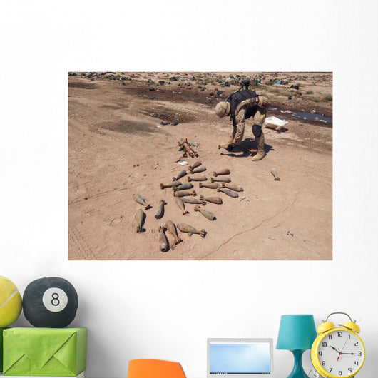Soldier Moves 82mm Mortars Wall Decal