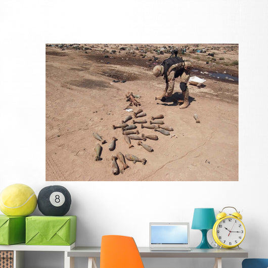 Soldier Moves 82mm Mortars Wall Decal
