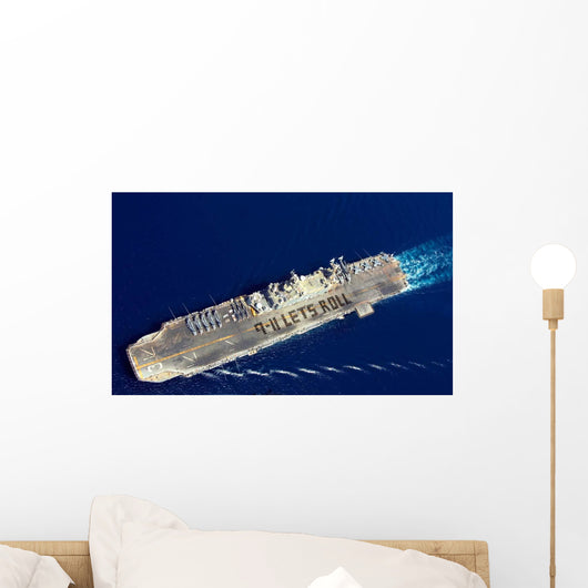 Sea with Uss Belleau Wall Decal