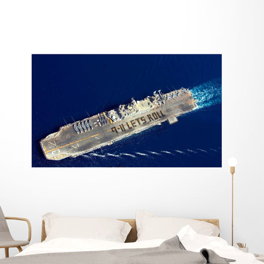 Sea with Uss Belleau Wall Decal
