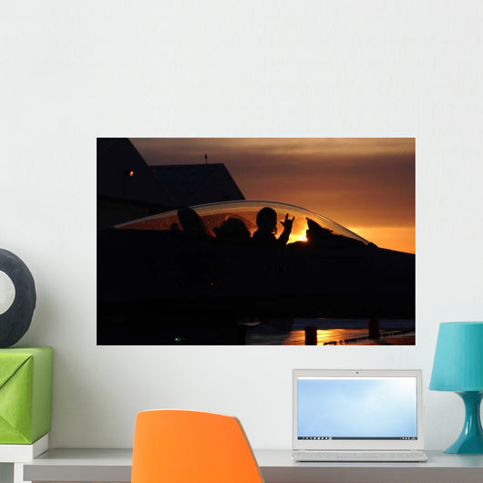 F-16 Fighting Falcon Fighter Wall Decal