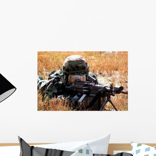Airman Takes up Firing Wall Decal