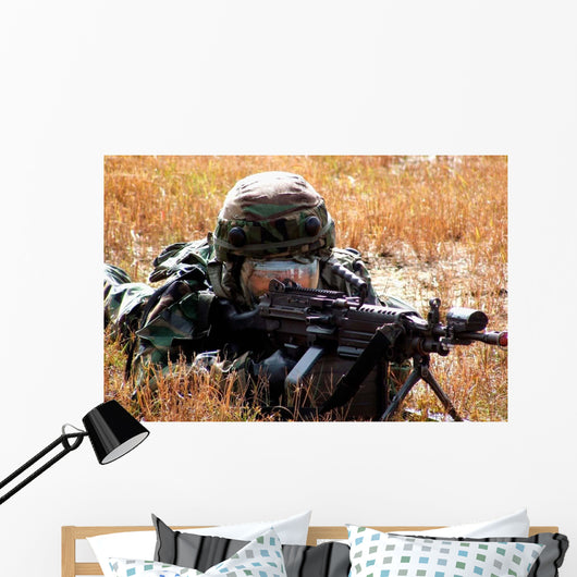 Airman Takes up Firing Wall Decal