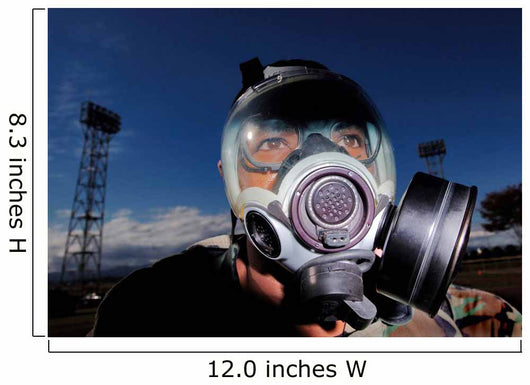 Airman Processes through Contaminated Wall Decal