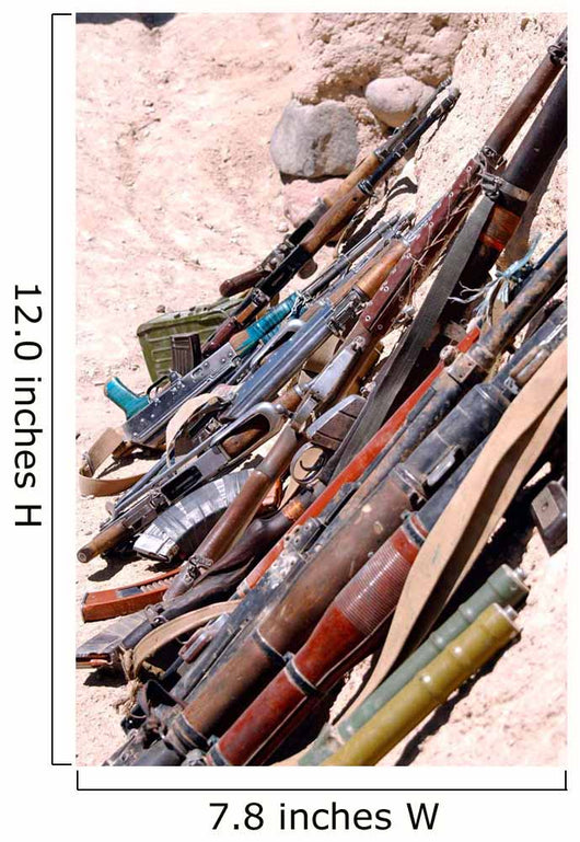 Various Weapons Ammunition and Wall Decal