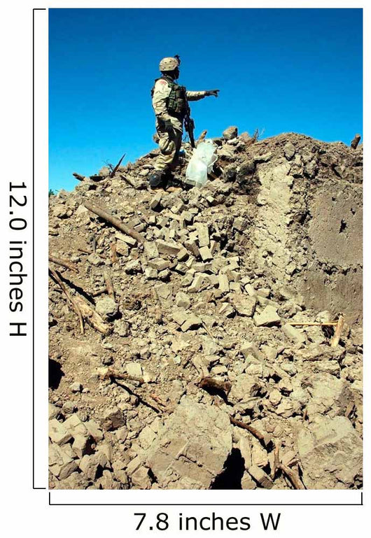 Us Army Soldier Examines Wall Decal