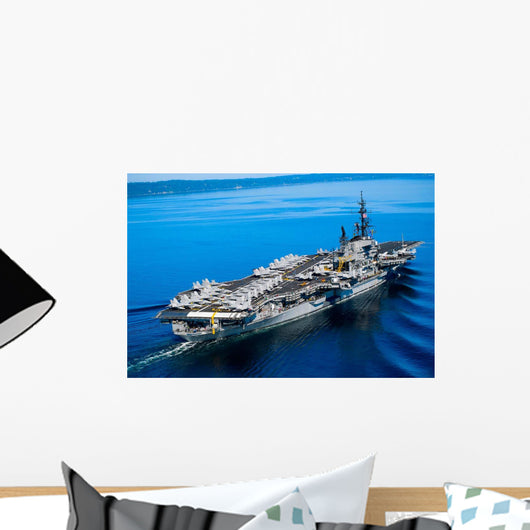Aircraft Carrier Calm Water Wall Decal