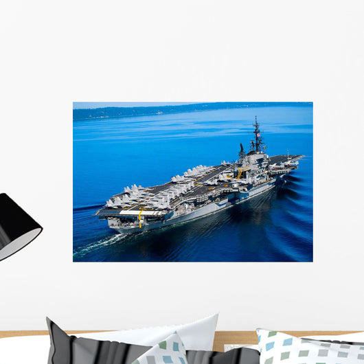 Aircraft Carrier Calm Water Wall Decal