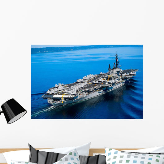 Aircraft Carrier Calm Water Wall Decal