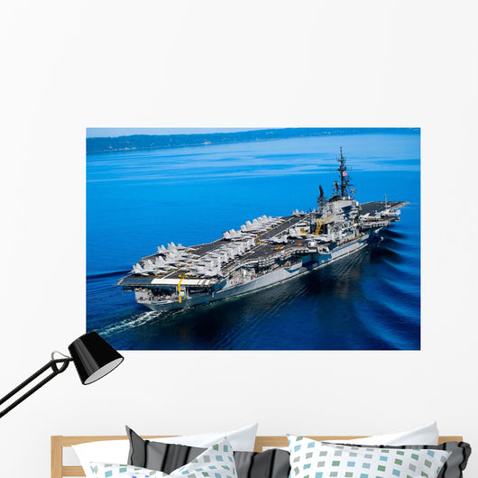 Aircraft Carrier Calm Water Wall Decal