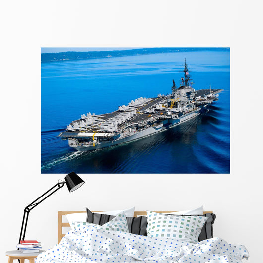 Aircraft Carrier Calm Water Wall Decal