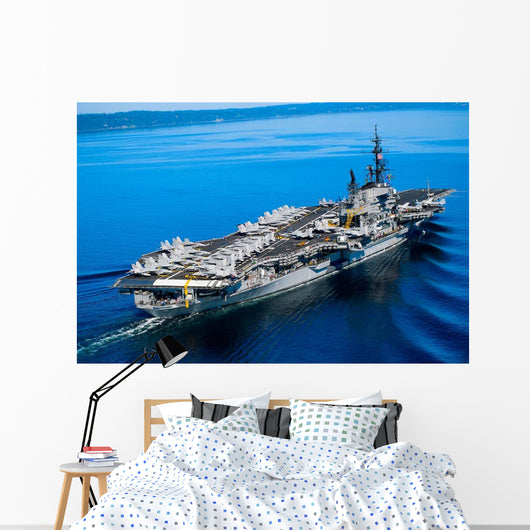 Aircraft Carrier Calm Water Wall Decal