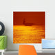 Aircraft Carrier Sunset Wall Decal