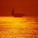 Aircraft Carrier Sunset Wall Decal