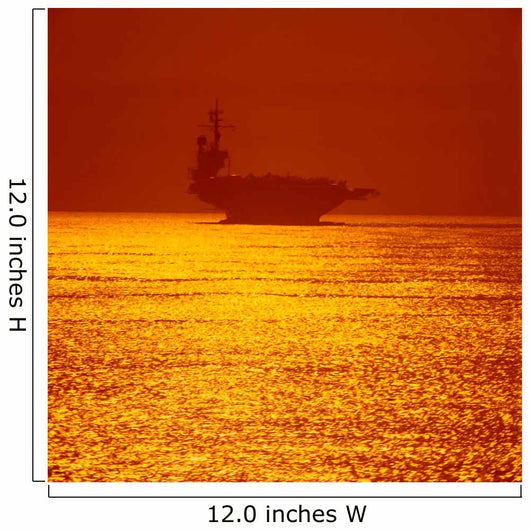 Aircraft Carrier Sunset Wall Decal