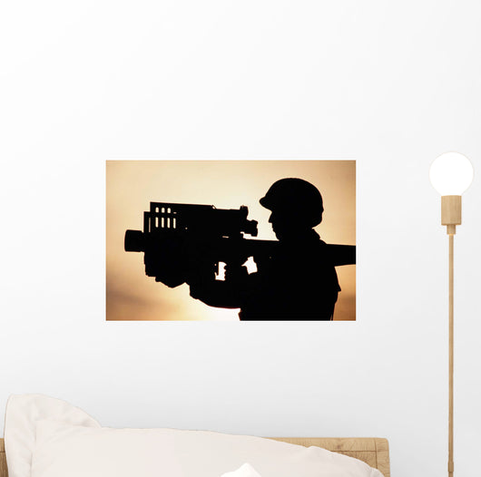 Soldier Holds Stinger Anti-aircraft Wall Decal