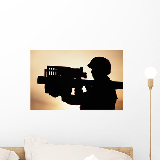 Soldier Holds Stinger Anti-aircraft Wall Decal