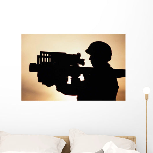 Soldier Holds Stinger Anti-aircraft Wall Decal