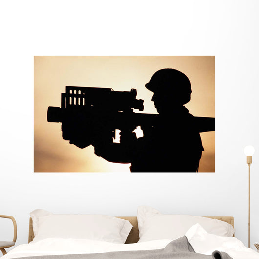 Soldier Holds Stinger Anti-aircraft Wall Decal