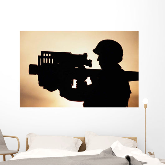 Soldier Holds Stinger Anti-aircraft Wall Decal