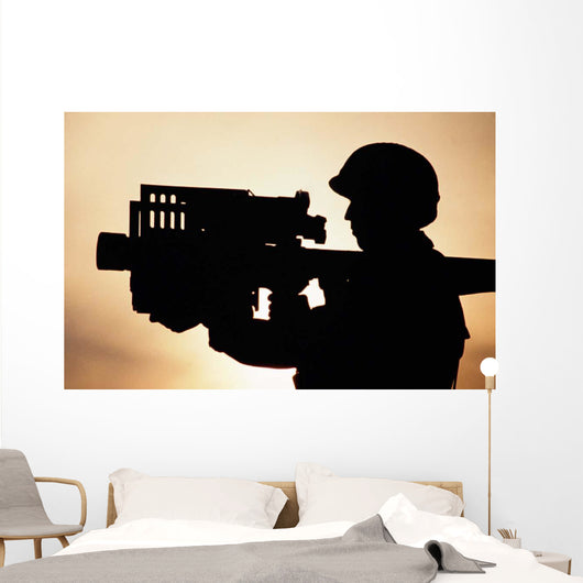 Soldier Holds Stinger Anti-aircraft Wall Decal