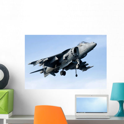 Av-8b Harrier Flight Wall Decal shown on a wall