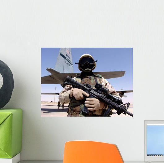 Soldier Guards C-130 Hercules Wall Decal