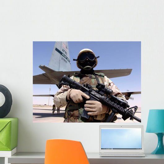 Soldier Guards C-130 Hercules Wall Decal