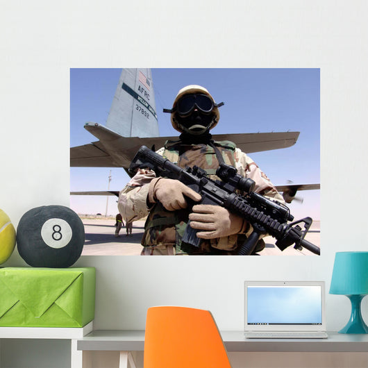 Soldier Guards C-130 Hercules Wall Decal