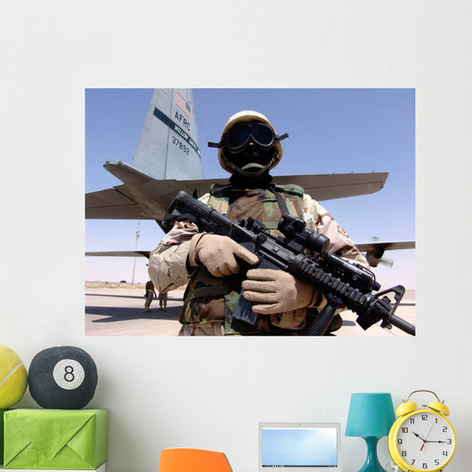 Soldier Guards C-130 Hercules Wall Decal