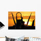 Plane Captain Enjoys Sunset Wall Decal