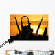 Plane Captain Enjoys Sunset Wall Decal