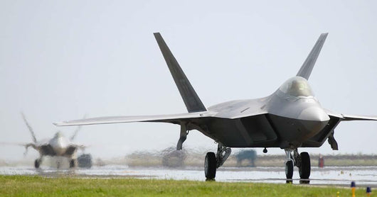 Two F-22a Raptors Taxi Wall Decal