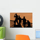 Crewmen Salute American Flag Wall Decal