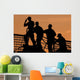 Crewmen Salute American Flag Wall Decal