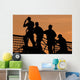 Crewmen Salute American Flag Wall Decal