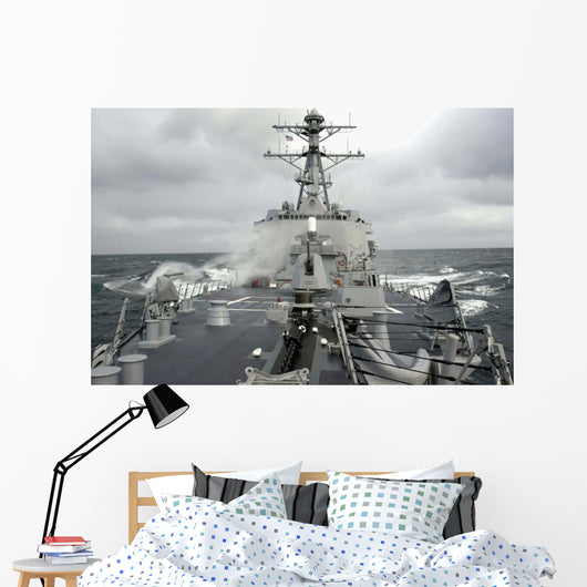 Sea Spray Whips across Wall Decal